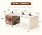 Luxury Marble Kitchen Island Solid Stone Countertop Waterfall Edge Modern Island Table for Home Villa Kitchen Decor