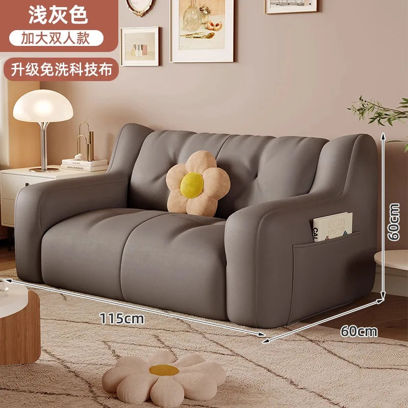 Lazy Sofa Bedroom Small Reclining Sleeping Rental Room Double Sofa Living Room Leisure Single Nest Chair Sofa
