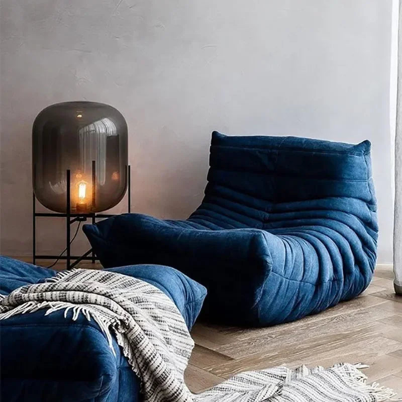 Single Seat Foam Armless Couch Chair Lazy Floor Sofa Fireside Bean Bag Chair Sofa Lounger for Living Room Bedroom Chair